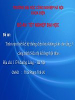 Tính toán thiết kế hệ thống điều hòa không khí cho tầng 3 công trình siêu thị kết hợp hội thảo  