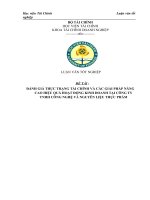 đánh giá thực trạng tài chính và các giải pháp nâng cao hiệu quả hoạt động kinh doanh tại công ty tnhh công nghệ và nguyên liệu thực phẩm 