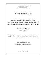 Chuyển đổi báo cáo tài chính theo chuẩn mực trình bày báo cáo tài chính quốc tế trường hợp tổng công ty điện lực miền trung