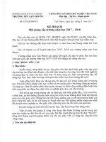 KẾ HOẠCH HỘI THI GV DẠY GIỎI CẤP TRƯỜNG 2017-2018