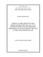 Áp dụng các biện pháp ngăn chặn trong giai đoạn điều tra vụ án xâm phạm sở hữu có tính chiếm đoạt theo pháp luật tố tụng hình sự Việt Nam từ thực tiễn tỉnh Quảng Nam