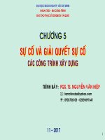 Sự cố  giải quyết sự cố các công trình xây dựng