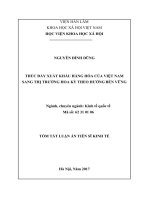 Thúc đẩy xuất khẩu hàng hóa của Việt Nam sang thị trường Hoa Kỳ theo hướng bền vững (tt)