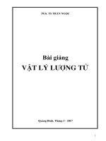 Bài giảng vật lý lượng tử 