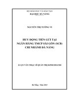 Huy động tiền gửi tại ngân hàng TMCP Sài Gòn(SCB), chi nhánh Đà Nẵng
