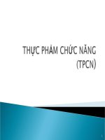 Bài giảng dinh dưỡng thực phẩm chức năng