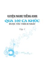 Luyện nghe tiếng anh qua 100 ca khúc được yêu thích nhất   phần 1 