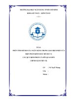 phân tích rủi ro của ngân hàng trong giao dịch một cửa biện pháp kiểm soát rủi ro và các quy định pháp lý liên quan đến chính sách tiền tệ 