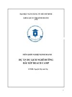 dự án du lịch nghĩ dưỡng bãi xép beach camp 