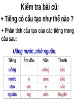 Tuần 1. Luyện tập về cấu tạo của tiếng
