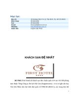 phân tích chiến lược kinh doanh khách sạn đệ nhất