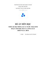 thiết kế hệ thống xử lý nước thải sinh hoạt cho khu dân cư công suất 300m3ngày  đêm 