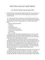 đề cương giáo dục quốc phòng 