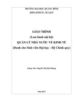 Giáo trình quản lý nhà nước về kinh tế 