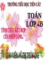 Tính chất kết hợp của phép cộng