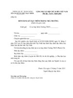 MẪU ĐƠN XIN DẠY THÊM CỦA GV