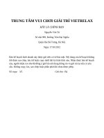 TRUNG tâm VUI CHƠI GIẢI TRÍ VIETRELAX 