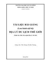 MAI THƯƠNG   địa lý DU LỊCH THẾ GIỚI 