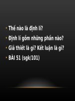 Chương I. §7. Định lí