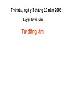 Tuần 5. Từ đồng âm