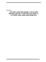 hoàn thiện tổ chức cung ứng và dự trữ một số loại vật tư chủ yếu của công ty cổ phần than vàng danh năm 2010 