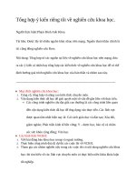 Tổng hợp ý kiến riêng tôi về nghiên cứu khoa học