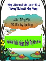 Tuần 8. Bàn tay dịu dàng