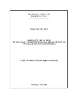 Nghiên cứu việc áp dụng kế toán quản trị môi trường (EMA) trong công ty cổ phần gạch men COSEVCO (DACERA).