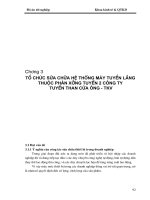 tổ chức sửa chữa hệ thống máy tuyển lắng thuộc phân xưởng tuyển 2 công ty tuyển than cửa ông   tkv 