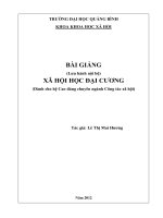 Bài giảng xã hội học đại cương 