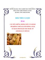 cải tiến những phẩm chất của bánh mì không chứa gluten bằng cách sử dụng protease thu được từ aspergillus oryzae 