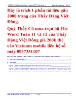 HAI ĐƯỜNG THẲNG SONG SONG CÓ GIẢI CHI TIẾT RẤT HAY