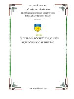 quy trình tổ chức thực hiện hợp đồng ngoại thương 