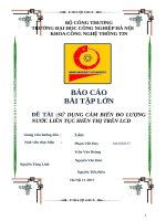 Báo cái bài tập lớn cảm biến đo nước liên tục dùng cảm biến siêu âm hiển thị ra LCD