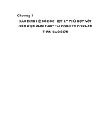 xác định hệ số bóc hợp lý phù hợp với điều kiện khai thác tại công ty cổ phần than cao sơn 