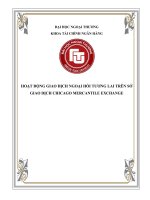 hoạt động giao dịch ngoại hối tương lai trên sở giao dịch chicago mercantile exchange 
