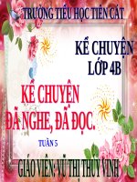 Tuần 5. Kể chuyện đã nghe, đã đọc (về tính trung thực)