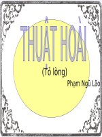 Tuần 13. Tỏ lòng (Thuật hoài)