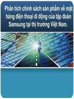 Phân tích chính sách sản phẩm về mặt hàng điện thoại di động của tập đoàn samsung tại thị trường việt nam  