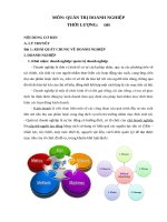 tóm tắt bài giảng quản trị doanh nghiệp 