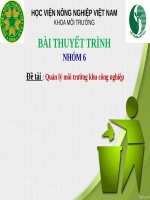 đề tài  quản lý môi trường khu công nghiệp 