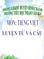 Tuần 4. Luyện tập về từ ghép và từ láy