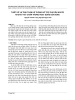 THIẾT kế và TÍNH TOÁN hệ THỐNG hỗ TRỢ CHUYỂN NGƯỜI KHUYẾT tật CHÂN TRONG HOẠT ĐỘNG đời SỐNG 