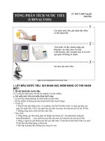 tổng phân tích nước tiểu (urinalysis) 