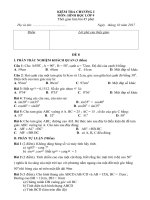 Đề + ĐA KT chương 1 hình 9