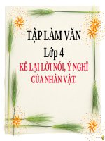 Tuần 3. Kể lại lời nói, ý nghĩ của nhân vật