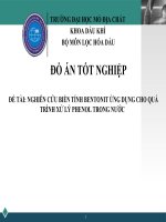 nghiên cứu biến tính bentonit ứng dụng cho quá trình xử lý phenol trong nước 