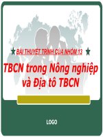 tư bản chủ nghĩa trong nông nghiệp và địa tô tư bản chủ nghĩa 