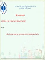 phân tích hàm lượng ca , mg trong muối và nước muối nguyên liệu 