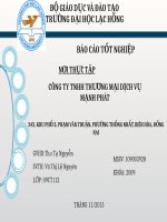 báo cáo thực tập tại CÔNG TY TNHH THƯƠNG mại DỊCH vụ MẠNH PHÁT 